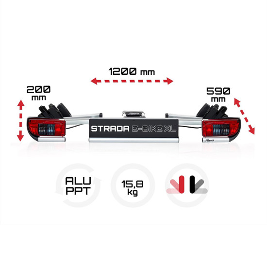 БАГАЖНИК ЗА ТЕГЛИЧ ATERA STRADA E BIKE XL