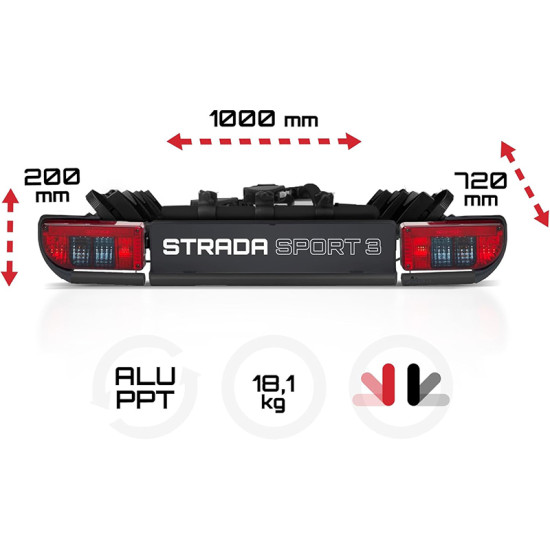 БАГАЖНИК ЗА ТЕГЛИЧ ATERA STRADA SPORT M3 BLACK