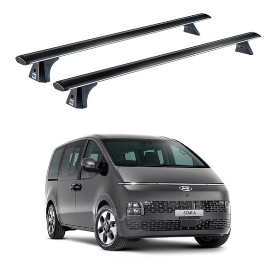 БАГАЖНИК ГРЕДИ CRUZ AIRO DARK за Hyundai Staria 5d (I/US4 - standard roof) (2021-->)