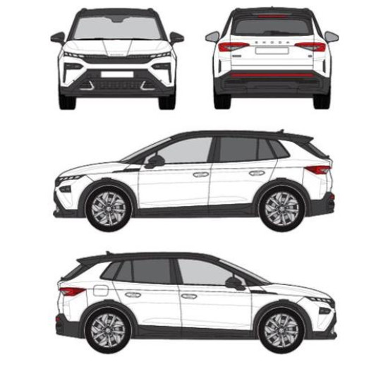БАГАЖНИК ГРЕДИ CRUZ AIRO FIX DARK Skoda Elroq 5d (inegrated railing) (2025-->)
