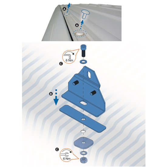 БАГАЖНИК ТОВАРНА СКАРА CRUZ EVO RACK MODULE MAN TGE L3H2 (MWB/normal roof) (2017-->)