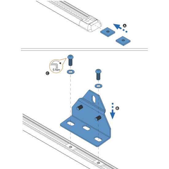 БАГАЖНИК ТОВАРНА СКАРА CRUZ EVO RACK MODULE MAN TGE L3H2 (MWB/normal roof- T-Profile / T-Track) (2017-->)