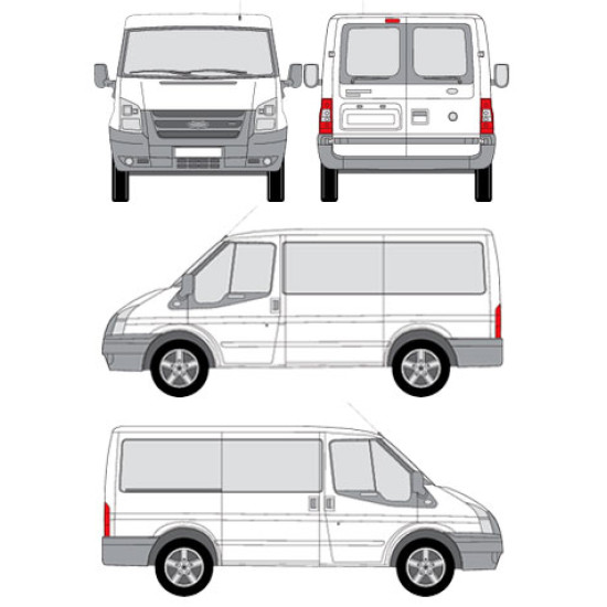 БАГАЖНИК ТОВАРНА СКАРА CRUZ EVO RACK MODULE Ford Transit L1H1 (IV) (2000-->2013)