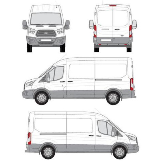 БАГАЖНИК ТОВАРНА СКАРА CRUZ EVO RACK MODULE Ford Transit L3H2 (V) (2014-->)