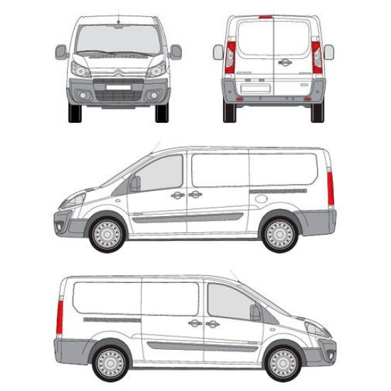 БАГАЖНИК ТОВАРНА СКАРА CRUZ EVO RACK MODULE Citroën Jumpy L2H1 (II) (2007-->2016)