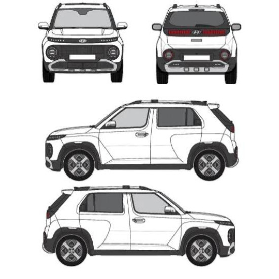 БАГАЖНИК ГРЕДИ CRUZ AIRO DARK за Hyundai Inster 5d (railing) (2025-->)