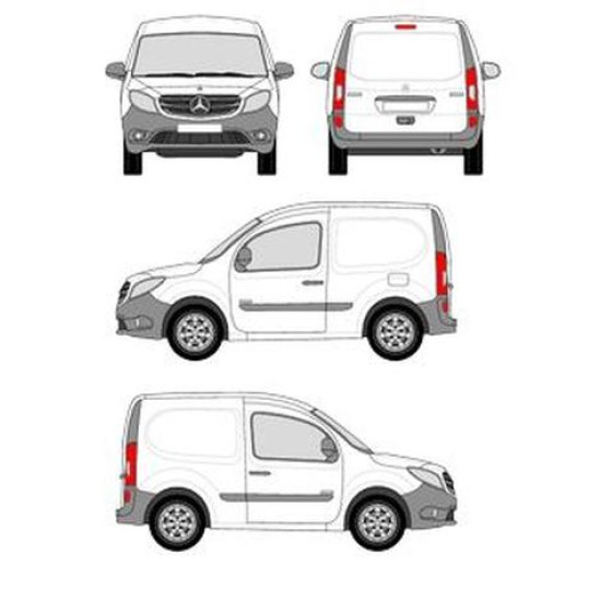 БАГАЖНИК ТОВАРНА СКАРА CRUZ EVO RACK MODULE Mercedes Citan compact (W415 - rear doors - tailgate) (2013-->2021)