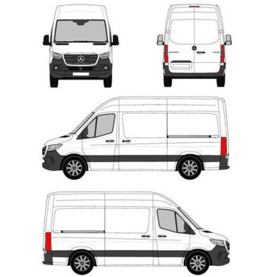 БАГАЖНИК ТОВАРНА СКАРА CRUZ EVO RACK MODULE Mercedes Sprinter L2H2 (III - MWB/high roof) (2018-->)