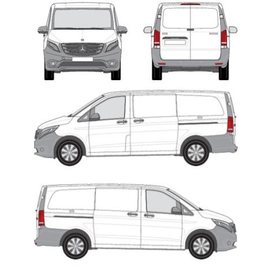 БАГАЖНИК ТОВАРНА СКАРА CRUZ EVO RACK MODULE Mercedes Vito L2H1/long (W447) (2014-->)
