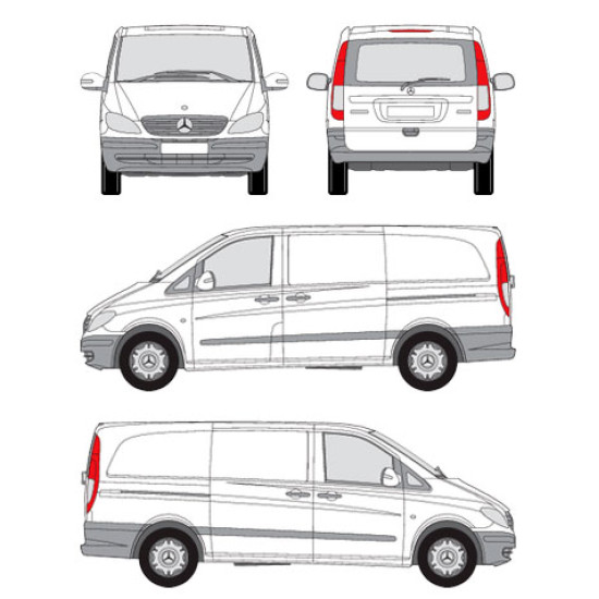 БАГАЖНИК ТОВАРНА СКАРА CRUZ EVO RACK MODULE Mercedes Vito L2H1/long (W639) (2003-->2014)