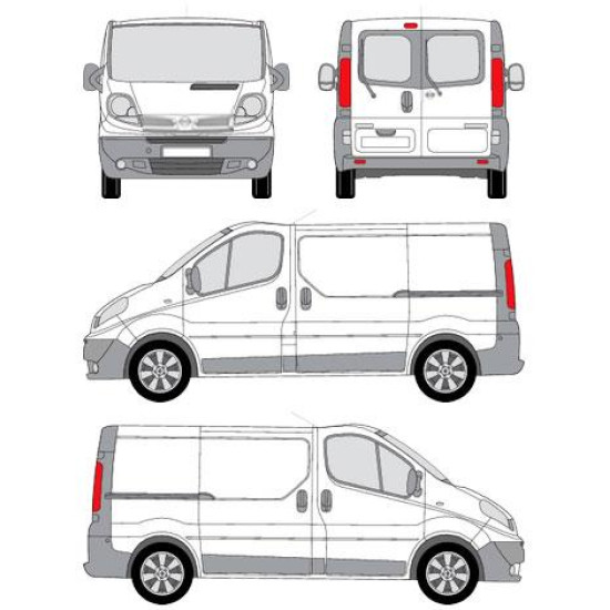 БАГАЖНИК ТОВАРНА СКАРА CRUZ EVO RACK MODULE Nissan Primastar L1H1 (X83) (2002-->2016)