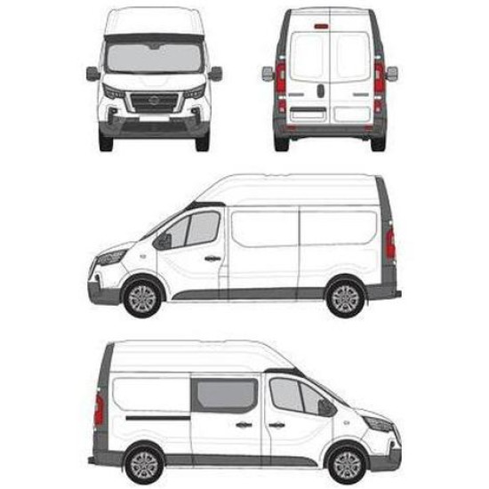 БАГАЖНИК ТОВАРНА СКАРА CRUZ EVO RACK MODULE Nissan Primastar L2H2 (X82) (2022-->)