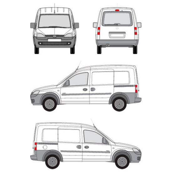 БАГАЖНИК ТОВАРНА СКАРА CRUZ EVO RACK MODULE Opel / Vauxhall Combo (C - aluminium piece fixation) (2003-->2012)