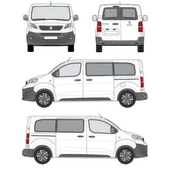 БАГАЖНИК ТОВАРНА СКАРА CRUZ EVO RACK MODULE Peugeot Expert L2H1 (M/standard - 3 fixpoint) (2016-->)