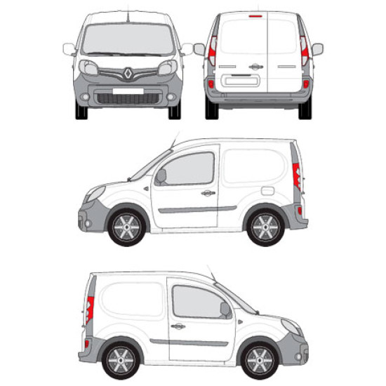 БАГАЖНИК ТОВАРНА СКАРА CRUZ EVO RACK MODULE Renault Kangoo Compact / L0 (II.2 - rear doors) (2014-->2021)