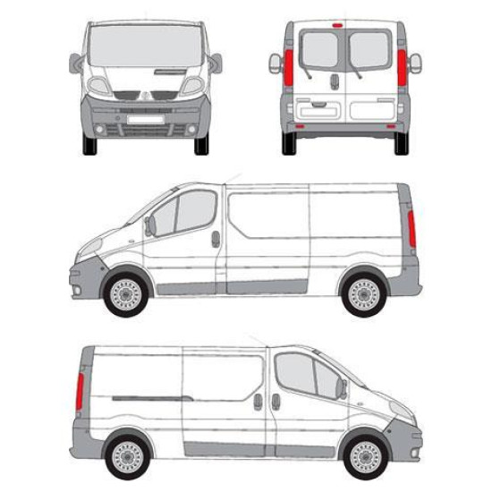 БАГАЖНИК ТОВАРНА СКАРА CRUZ EVO RACK MODULE Renault Trafic L2H1 (II/X83) (2001-->2014)