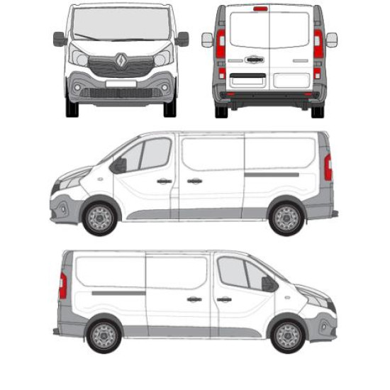 БАГАЖНИК ТОВАРНА СКАРА CRUZ EVO RACK MODULE Renault Trafic L2H1 (III/X82) (2014-->)