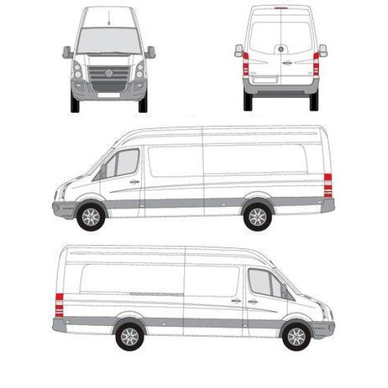 БАГАЖНИК ТОВАРНА СКАРА CRUZ EVO RACK MODULE Volkswagen Crafter L4H2 (2006-->2017)