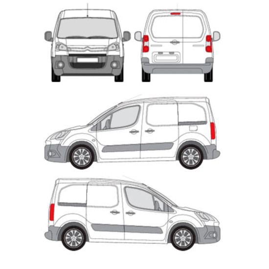 БАГАЖНИК ЗА ТОВАРНИ АВТОМОБИЛИ CRUZ ALU CARGO AF2 Citroën Berlingo (II) (2008-->2018)