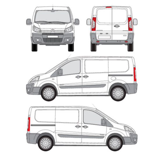 БАГАЖНИК ЗА ТОВАРНИ АВТОМОБИЛИ CRUZ ALU CARGO AF2 Citroën Jumpy L1H1/L2H1 (II) (2007-->2016)