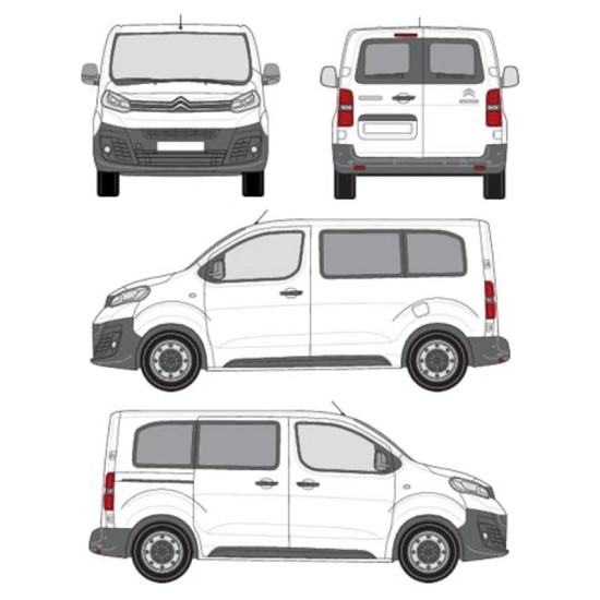 БАГАЖНИК ТОВАРНА СКАРА CRUZ EVO RACK MODULE Citroën Dispatch L1H1 (XS/compact - 3 fixpoint) (2016-->)