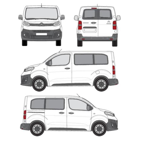 БАГАЖНИК ТОВАРНА СКАРА CRUZ EVO RACK MODULE Citroën Jumpy L1H1 (XS/compact - 3 fixpoint) (2016-->)