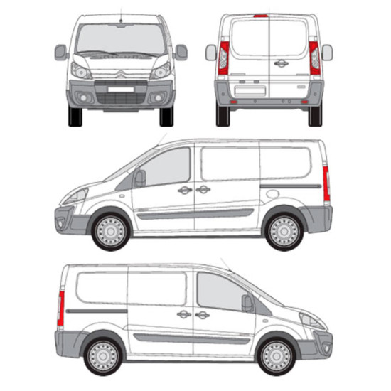 БАГАЖНИК ТОВАРНА СКАРА CRUZ EVO RACK MODULE Citroën Jumpy L1H1 (II) (2007-->2016)