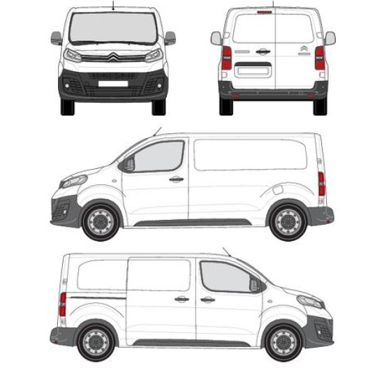БАГАЖНИК ТОВАРНА СКАРА CRUZ EVO RACK MODULE Citroën Dispatch L2H1 (M/standard - 5 fixpoint) (2016-->)
