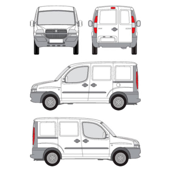 БАГАЖНИК ЗА ТОВАРНИ АВТОМОБИЛИ CRUZ ALU CARGO AF2 Fiat Doblo Maxi (I - box) (2000-->2010)