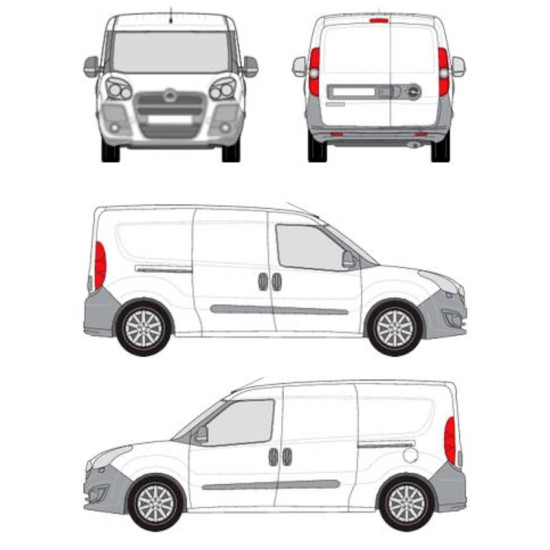 БАГАЖНИК ТОВАРНА СКАРА CRUZ EVO RACK MODULE Fiat Doblo Maxi (II) (2010-->2015)