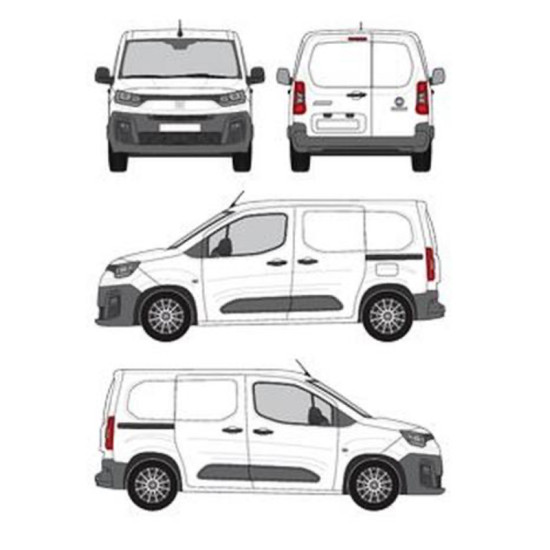 БАГАЖНИК ЗА ТОВАРНИ АВТОМОБИЛИ CRUZ ALU CARGO AF2 Fiat e-Doblo M (III) (2022-->)