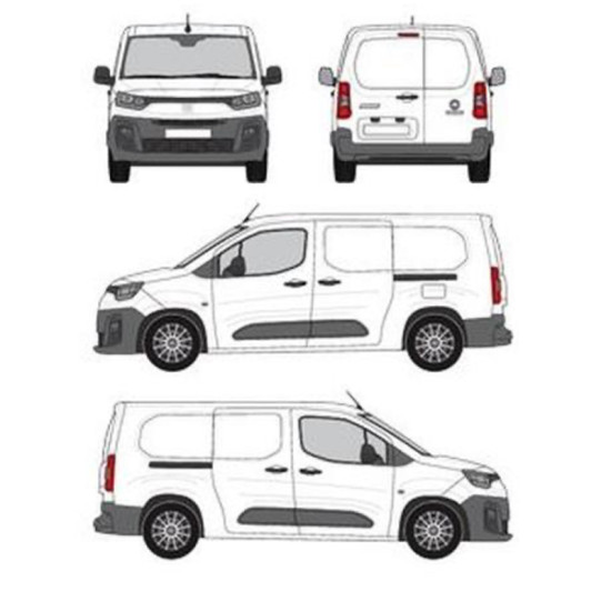 БАГАЖНИК ЗА ТОВАРНИ АВТОМОБИЛИ CRUZ ALU CARGO AF2 Fiat e-Doblo XL (III) (2022-->)