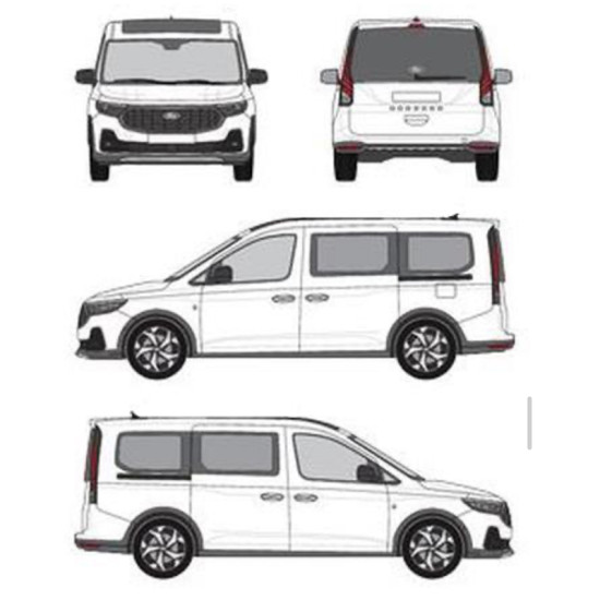 БАГАЖНИК ТОВАРНА СКАРА CRUZ EVO RACK MODULE Ford Connect III L2/Grand (fixpoint) (2022-->)