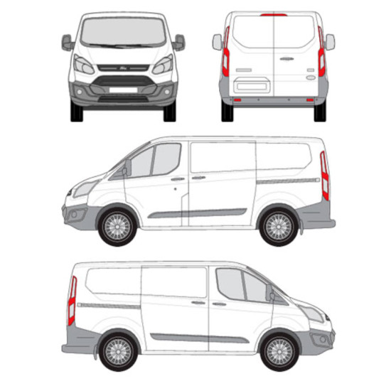 БАГАЖНИК ТОВАРНА СКАРА CRUZ EVO RACK MODULE Ford Custom Transit L1H1 (2013-->2023)