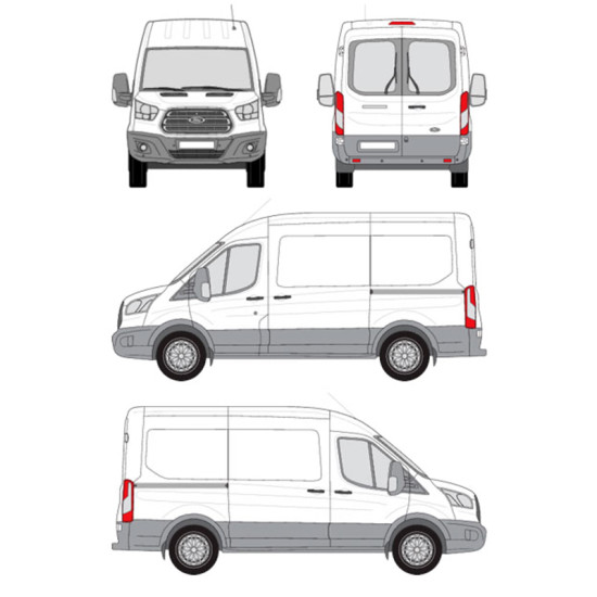 БАГАЖНИК ТОВАРНА СКАРА CRUZ EVO RACK MODULE Ford Transit L2H2 (V) (2014-->)
