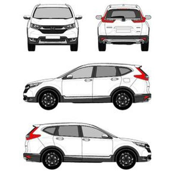 Багажник за Honda CR-V 5d (V - integrated railing) (2018-->2023) AERO BAR BLACK