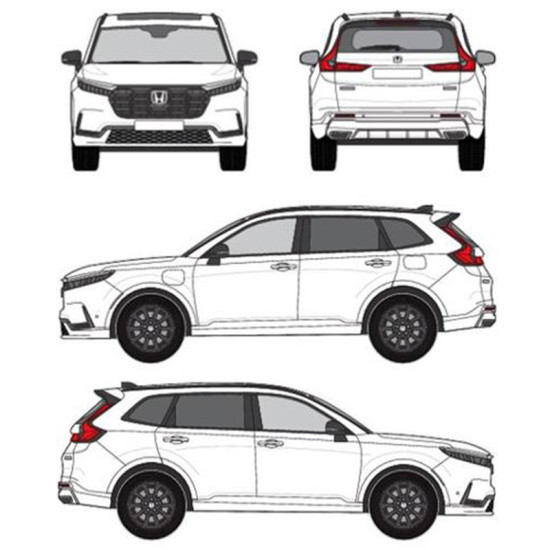 Багажник за Honda CR-V 5d (VI/RS - integrated railing) (2023-->) AERO BAR BLACK