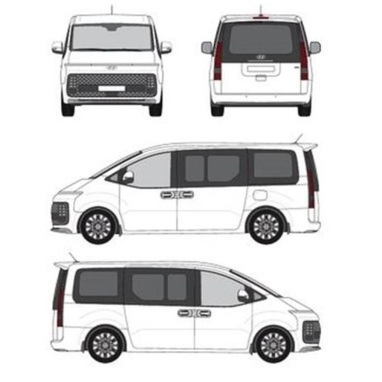 БАГАЖНИК ГРЕДИ CRUZ AIRO DARK за Hyundai Staria 5d (I/US4 - standard roof) (2021-->)