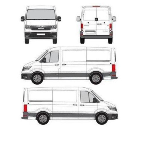 БАГАЖНИК ЗА ТОВАРНИ АВТОМОБИЛИ CRUZ ALU CARGO AF2 MAN TGE L3H2 (MWB/normal roof) (2017-->)