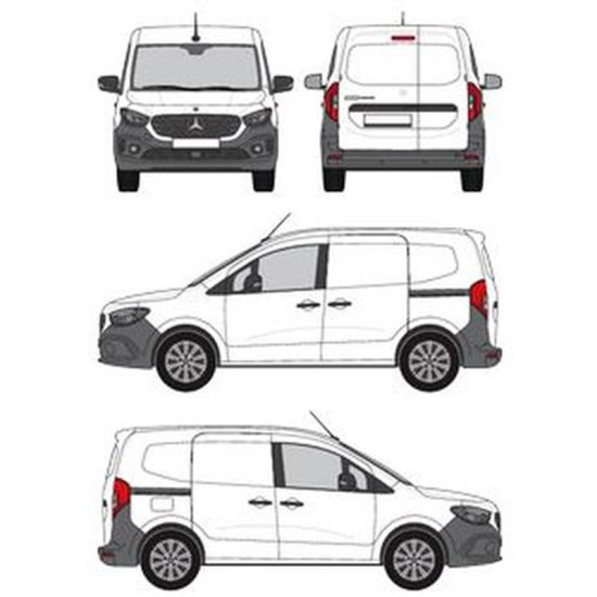 БАГАЖНИК ТОВАРНА СКАРА CRUZ EVO RACK MODULE Mercedes Citan long (II - rear doors) (2021-->)