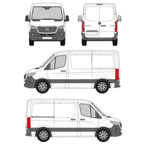 БАГАЖНИК ТОВАРНА СКАРА CRUZ EVO RACK MODULE Mercedes Sprinter L1H1 (III - SWB/normal roof) (2018-->)
