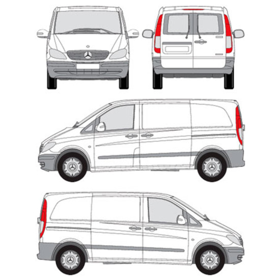 БАГАЖНИК ТОВАРНА СКАРА CRUZ EVO RACK MODULE Mercedes Vito L1H1/compact (W639) (2003-->2014)