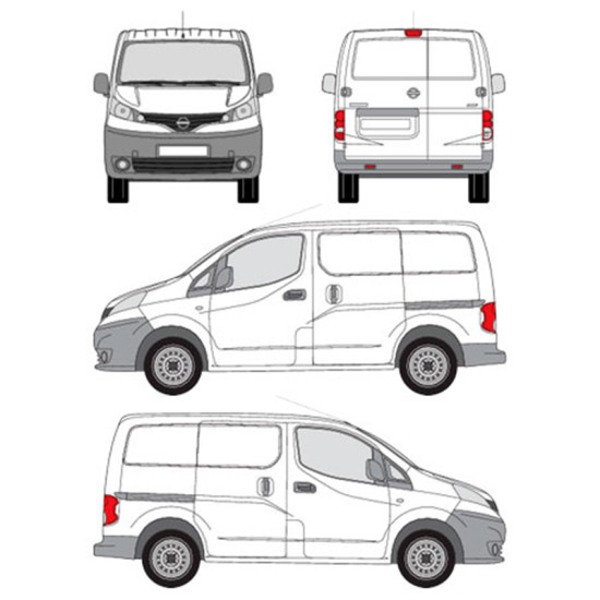БАГАЖНИК ЗА ТОВАРНИ АВТОМОБИЛИ CRUZ ALU CARGO AF2 Nissan NV200 (2009-->)