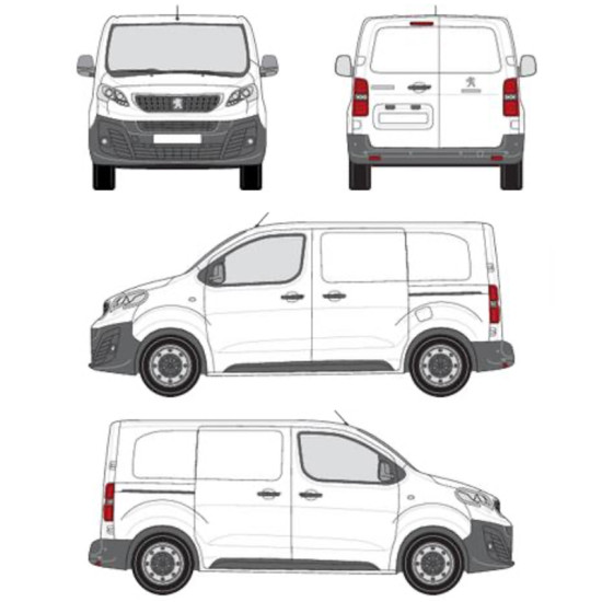 БАГАЖНИК ТОВАРНА СКАРА CRUZ EVO RACK MODULE Peugeot Expert L1H1 (XS/compact - 3 fixpoint) (2016-->)