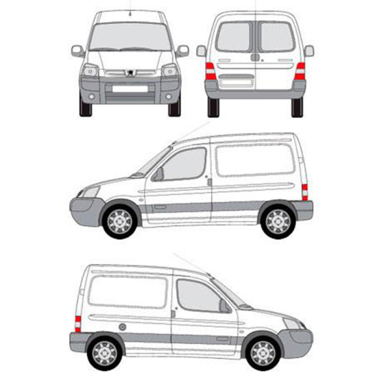 БАГАЖНИК ЗА ТОВАРНИ АВТОМОБИЛИ CRUZ ALU CARGO AF2 Peugeot Partner L1/Standard (III) (2018-->)