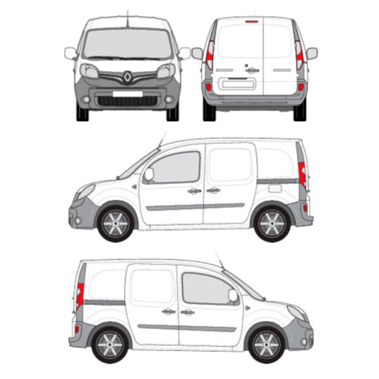 БАГАЖНИК ТОВАРНА СКАРА CRUZ EVO RACK MODULE Renault Kangoo Van / L1 (II.2 - rear doors) (2014-->2021)