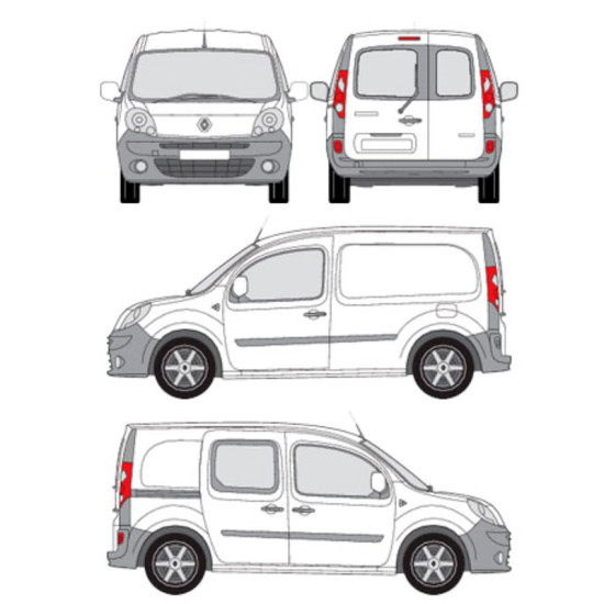 БАГАЖНИК ТОВАРНА СКАРА CRUZ EVO RACK MODULE Renault Kangoo Van (II - rear doors) (2008-->2014)