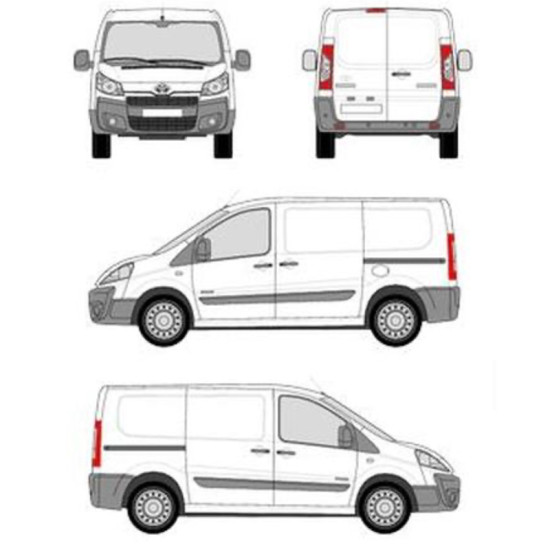 БАГАЖНИК ТОВАРНА СКАРА CRUZ EVO RACK MODULE Toyota ProAce L1 (M/medium - 3 fixpoint) (2016-->)