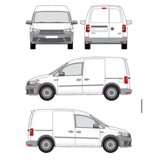 БАГАЖНИК ТОВАРНА СКАРА CRUZ EVO RACK MODULE Volkswagen Caddy (IV - rear doors) (2015-->2020)