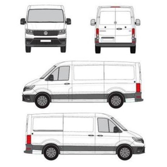 БАГАЖНИК ТОВАРНА СКАРА CRUZ EVO RACK MODULE Volkswagen Crafter L3H2 (without lights on the roof) (2017-->)